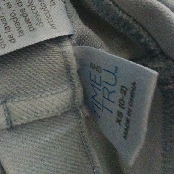 Time and tru Capri pants beige and light blue denim xs - Picture 4 of 4